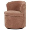 Image 2 : BNIB - Moe's Dane Swivel Dining Chair Heritage Pink - RV $929 - 25.60in W x 25.60in D x 31.90in H