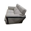 Image 3 : New Gray Leather Tufted Loveseat - approx. 64in (new open box)