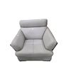 Image 1 : New Gray Leather Tufted Arm Chair - approx. 41in (new open box)