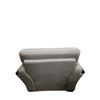 Image 4 : New Gray Leather Tufted Arm Chair - approx. 41in (new open box)