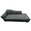Image 1 : New Gray/Blue Fabric Chaise Lounge - approx. 76in (new open box)