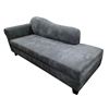 Image 2 : New Gray/Blue Fabric Chaise Lounge - approx. 76in (new open box)