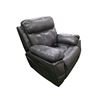 Image 2 : New Charcoal Grey Leather Power Recliner Armchair, W40" - with Power Cord