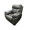 Image 3 : New Charcoal Grey Leather Power Recliner Armchair, W40" - with Power Cord