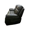 Image 3 : New Charcoal Gray Leather Reclining Loveseat, W63" - without Power Cord