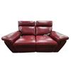 Image 2 : New Deep Burgundy Red Leather Reclining Loveseat, W64"