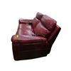 Image 4 : New Deep Burgundy Red Leather Reclining Loveseat, W64"