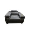 Image 2 : New - Modern Charcoal Gray Leather Armchair, W39