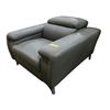 Image 3 : New - Modern Charcoal Gray Leather Armchair, W39