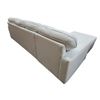 Image 4 : New White Faux Leather 2-Pcs Sectional Sofa, W115" x D37"/72" - minor fading on cushion