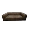 Image 1 : New Modern Brown Leather Sofa, W92"