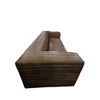 Image 3 : New Modern Brown Leather Sofa, W92"