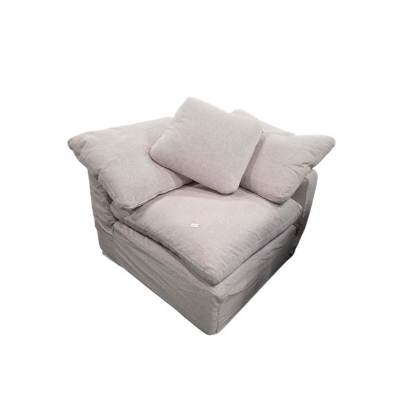 New Sundays 1-Pcs Beige Fabric Modular Corner Chair, W38" (YJ-637 S)