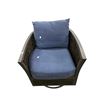 Image 1 : New Outdoor Dark Brown Rattan Swivel Armchair, W31"