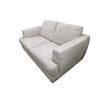 Image 2 : New Contemporary Khaki Faux Leather Loveseat, W56"