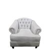 Image 1 : New Light Beige Fabric Armchair w/ Silver Nailhead Trim, W37"