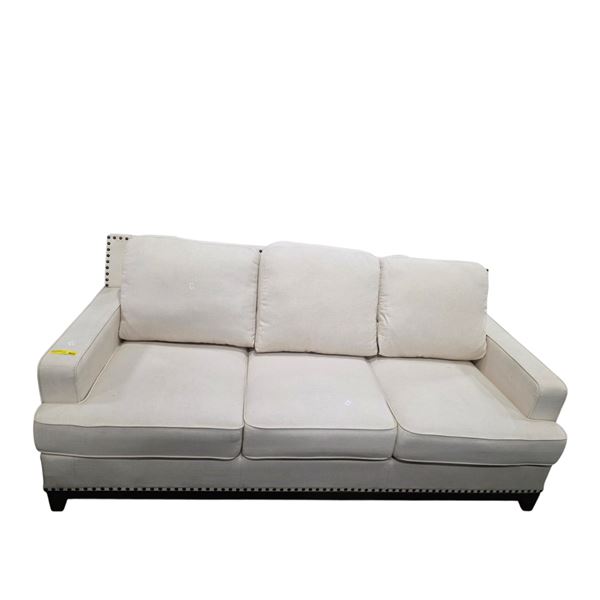 New Cream Fabric 3-Seat Sofa , W88"