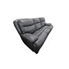 Image 2 : Charcoal Gray Leather 3-Seat Reclining Sofa, W85" (Used Condition)