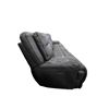 Image 3 : Charcoal Gray Leather 3-Seat Reclining Sofa, W85" (Used Condition)