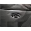 Image 4 : Charcoal Gray Leather 3-Seat Reclining Sofa, W85" (Used Condition)