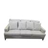 Image 1 : New Pale Gray Fabric 3-Seat Sofa - RV: $1475, W90"
