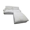 Image 1 : New Modern White Fabric 3-Pcs Sectional Sofa - some stains