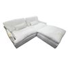 Image 2 : New Modern White Fabric 3-Pcs Sectional Sofa - some stains