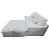 Image 3 : New Modern White Fabric 3-Pcs Sectional Sofa - some stains