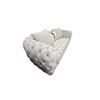 Image 2 : New Luxurious Cream Velvet Rounded Sofa, W72"
