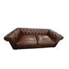 Image 1 : New Chesterfield Style Leathe, Chestnut, W83"