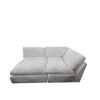 Image 1 : New - Low Profile White Modular 1-Pcs Sectional Sofa, W78" - some stains