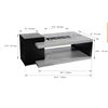 Image 3 : BNIB Paramount Dray Aluminum Convertible Fire Table, Rectangular, Black and Grey FP-10185 BK MSRP $9
