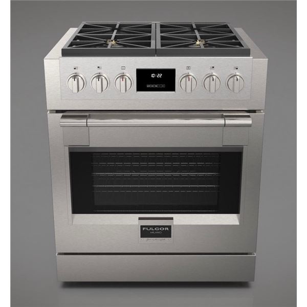Fulgor "Sofia" 30" Pro Gas Range - MSRP $7,989 - Model number F6PGR304S2 - S/n Q454070016