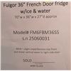 Image 8 : Fulgor 36" French Door Fridge with Ice Maker & Water - MSRP $5459 - Model: FM6FBM3- S/N 25060031