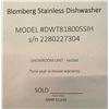 Image 10 : New Open Box - Blomberg Stainless Dishwasher - MSRP $1,639 - MODEL #DWT81800SSIH - s/n 2280227304