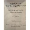 Image 4 : Fulgor 24" OTR "Over-the-range-Microwave - MSRP $1,100 - MODEL #F4OTR24S2 - s/n 20250100486