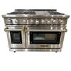 Image 1 : New Caliber 48" Gas Range SS w/ Brass Door Trims - Model RG4F-N-SS-PB - S/N CRCR22007 - MSRP $39,670