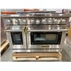 Image 4 : New Caliber 48" Gas Range SS w/ Brass Door Trims - Model RG4F-N-SS-PB - S/N CRCR22007 - MSRP $39,670