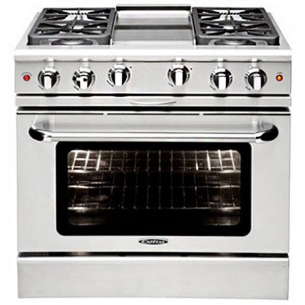 New Capital 36" Gas Range w/ Griddle MSRP $14,169 - Model MCOB364GN - S/N MCOR0419-1766D