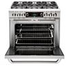 Image 2 : New Capital 36" Dual Fuel Range w/ Griddle, Built-In Rotisserie - Model CSB362G2N - SN MSDB1218-0465