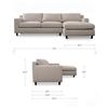Image 2 : BNIB Moe's - Hutton Sectional Beige - 100 x 63 x 29.1in - Retail Price: $5,249 - MO-1005-34-R-0