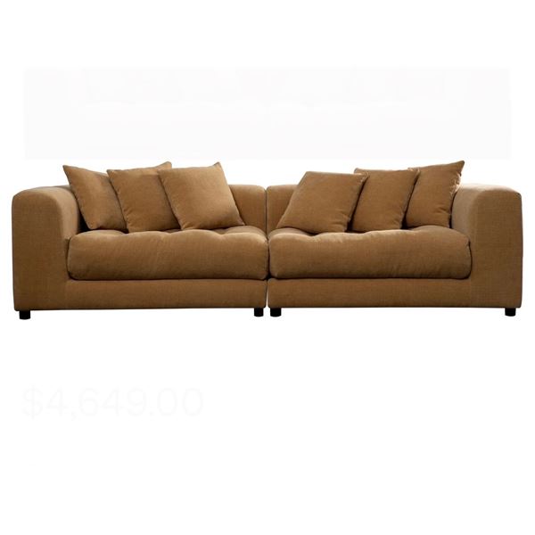 BNIB Moe's - Davie Sofa Golden Yellow - 104 x 43.3 x 30.7in - Retail Price: $4,649 - MO-1024-09-0