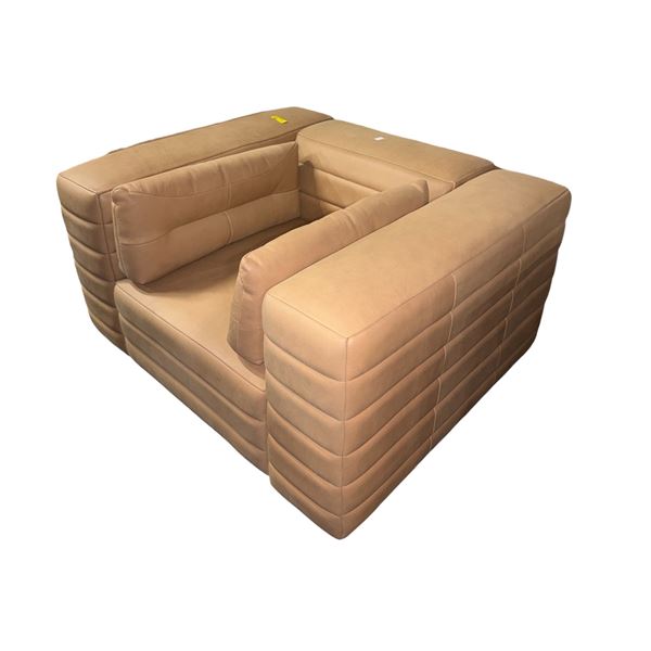 BNIB Sundays - Ribbed Venice Chair Deer Leather - 48 x 41 x 25in