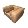 Image 1 : BNIB Sundays - Ribbed Venice Chair Deer Leather - 48 x 41 x 25in