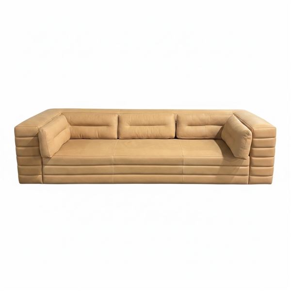 BNIB Sundays - Ribbed Venice Sofa Deer Leather - 102 x 41 x 25in
