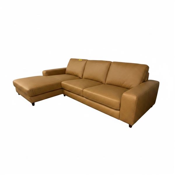 BNIB Sundays - Perch Right Sectional - Colour: Vintage Tan  - 92 x 35 x 27in (Chaise: 60in)