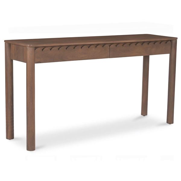 BNIB Moe's - Wiley Console Table Vintage Brown - 57.5 x 16 x 30.5in - Retail Price: $1,499 - GZ-1168
