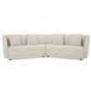 Image 2 : BNIB Moe's - Fraser Modular Sectional 2 Piece White - 128 x 34.5 x 31.5in - Retail Price: $5,498 - F
