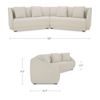 Image 3 : BNIB Moe's - Fraser Modular Sectional 2 Piece White - 128 x 34.5 x 31.5in - Retail Price: $5,498 - F