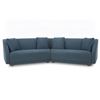 Image 1 : BNIB Moe's - Fraser Modular Sectional 2 Piece Deep Blue - 128 x 34.5 x 31.5in - Retail Price: $5,498